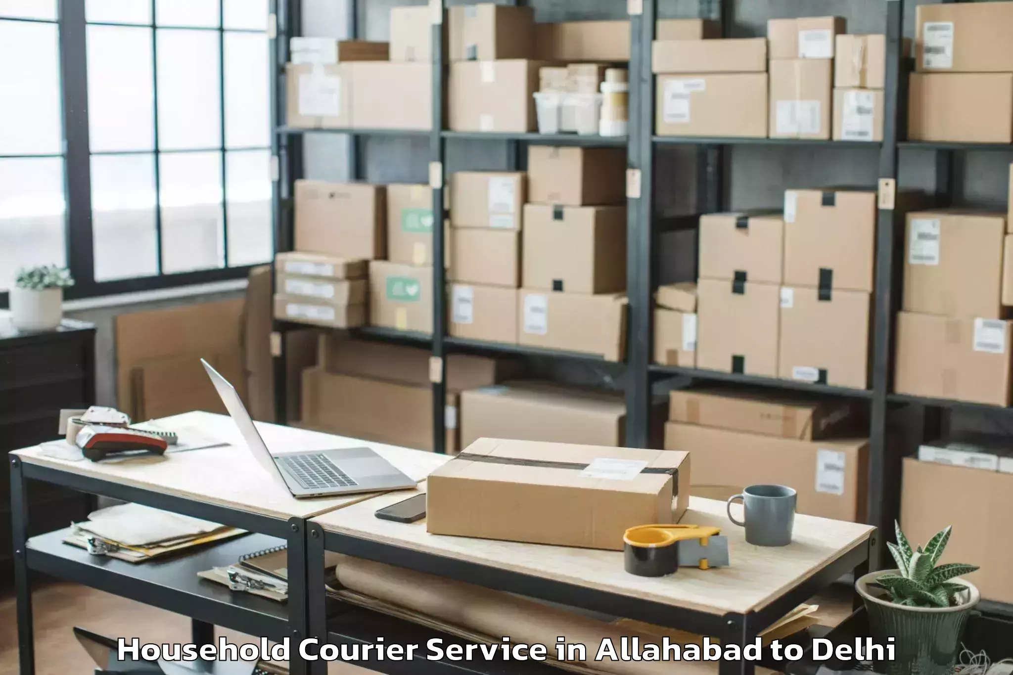 Affordable Allahabad to Pitampura Household Courier